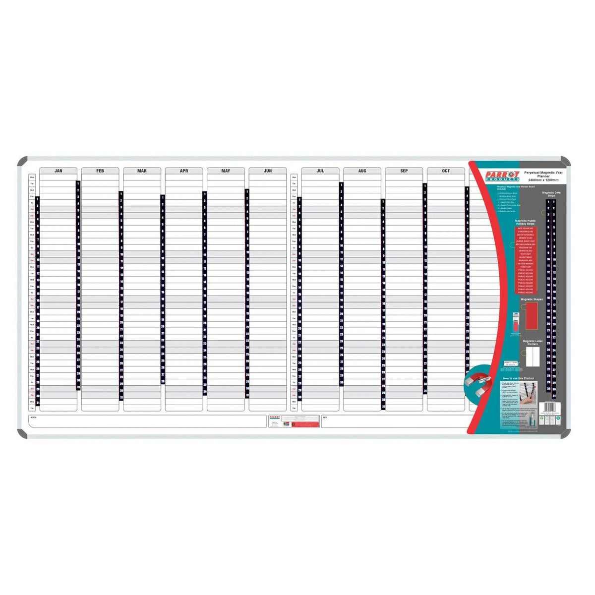 Magnetic Year Planner (2400 × 1200mm)