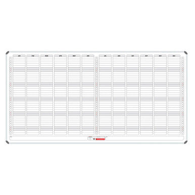 Magnetic Year Planner (2400 x 1200 mm) BD5176, Large Indoor Magnetic Calendar for Planning the Entire Year with Organised Months and Days.