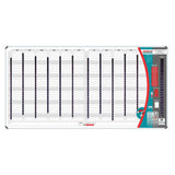 Magnetic Year Planner (2400 x 1200 mm), Large Wall-Mounted Month-by-Month Calendar with Magnetic Strips and Labels for Organising Yearly Schedules.