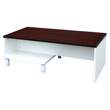 Mahogany and White Combo Coffee Table