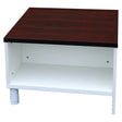 Mahogany and White Combo Coffee Table Small