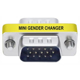 Male to Male 15Pin VGA Adapter, Image of a VGA Connector with Two Male Connectors Used to Connect Two Female VGA Cables.