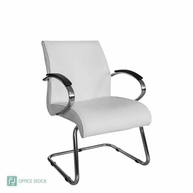 Mandeville Sleigh Base Visitor Chair White