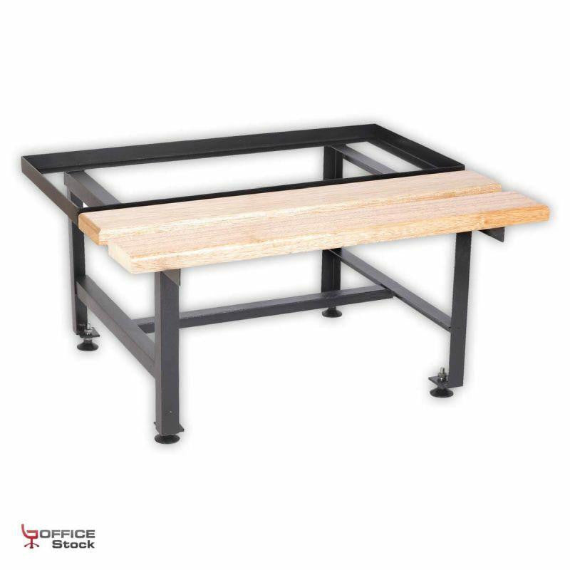 Meranti Steel Locker Bench That Accommodates Four Lockers