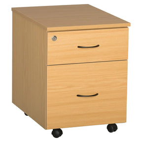 Mobile Pedestal, 1 Drawer, 1 Filer in Oak Melawood