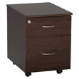 Mobile Pedestal, 1 Drawer, 1 Filer in Wenge Melawood