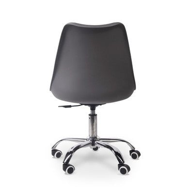 Modern Office / Typist Roller Chair with 5-star Nylon Base – Grey