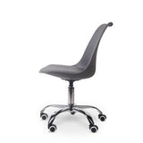 Modern Office / Typist Roller Chair with 5-star Nylon Base – Grey