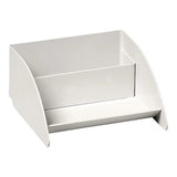 Modern Steel Business Card Holder - White