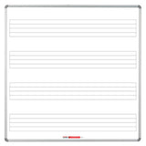 Music Board, 1230 x 1230 mm Magnetic White Board with Writable Surface and Labeled Sections.