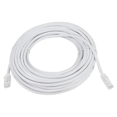 Network Cable (Cat 6 - 2 Metres) CL3002, Coiled White Ethernet Cable with RJ45 Connectors for High-Speed Internet and Networking Applications.