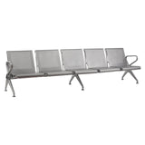 New Chrome Deluxe Five Seater Airport Bench