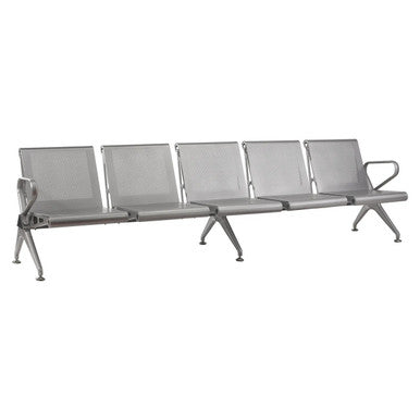 New Chrome Deluxe Five Seater Airport Bench