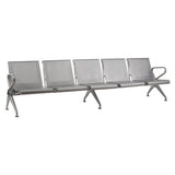 New Chrome Deluxe Five Seater Airport Bench