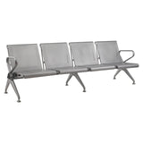 New Chrome Deluxe Four - Seater Airport Bench