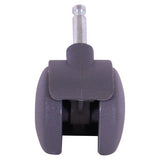Non-Lockable Castor Wheel AL0315, Front View of a Grey Caster Wheel with a Metal Stem for Furniture or Equipment.