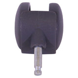 Non-Lockable Castor Wheel AL0315, Black Rubber Caster with Metal Stem for Furniture or Equipment.
