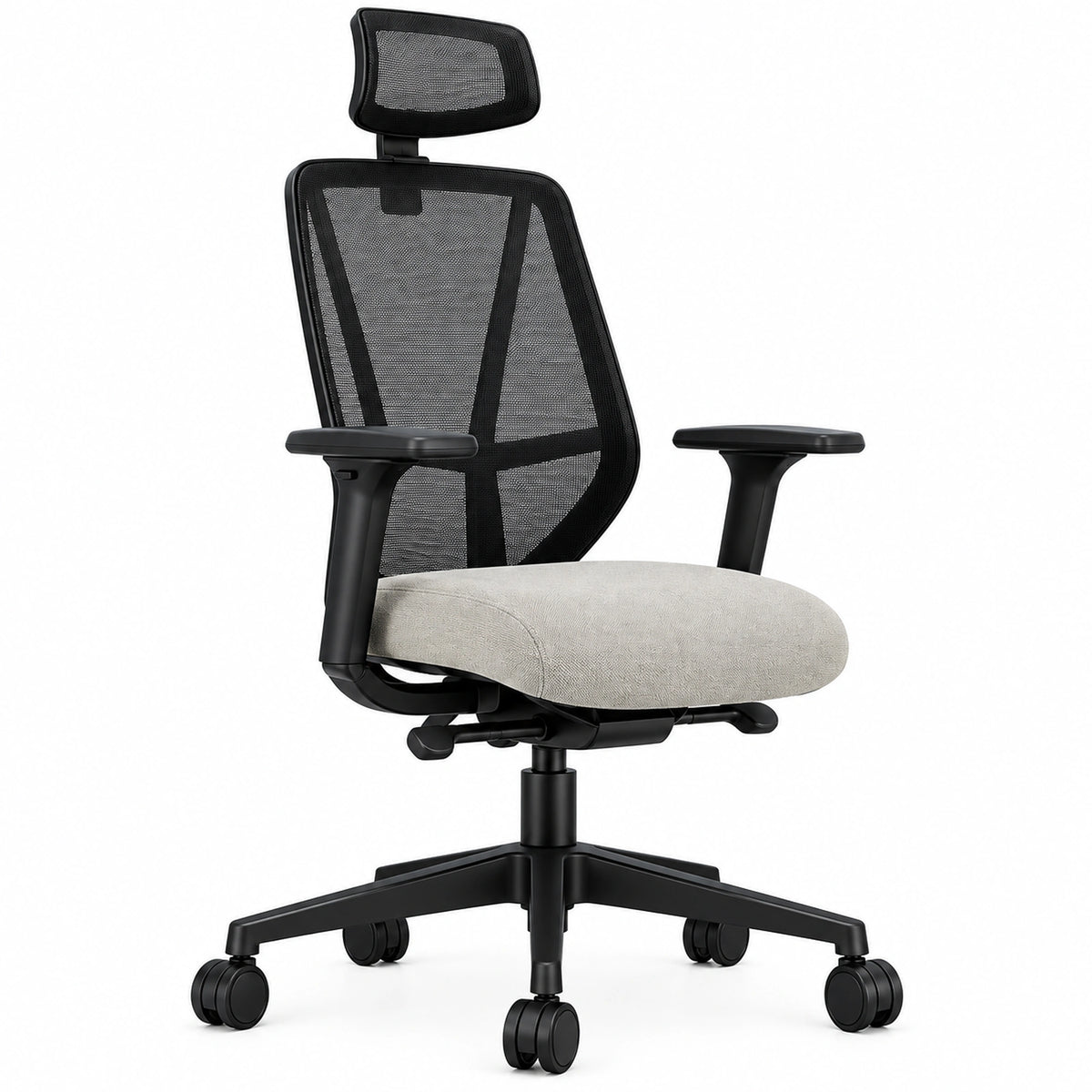 Crystal - Black Frame High-Back Chair