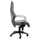 Grey Ombra High-back Office Chair by Office Stock South Africa, a High-back Chair for Home Office with Ergonomic Design, Black Frame and Wheels, Featuring a Cushioned Seat and Backrest for Optimal Comfort and Posture.