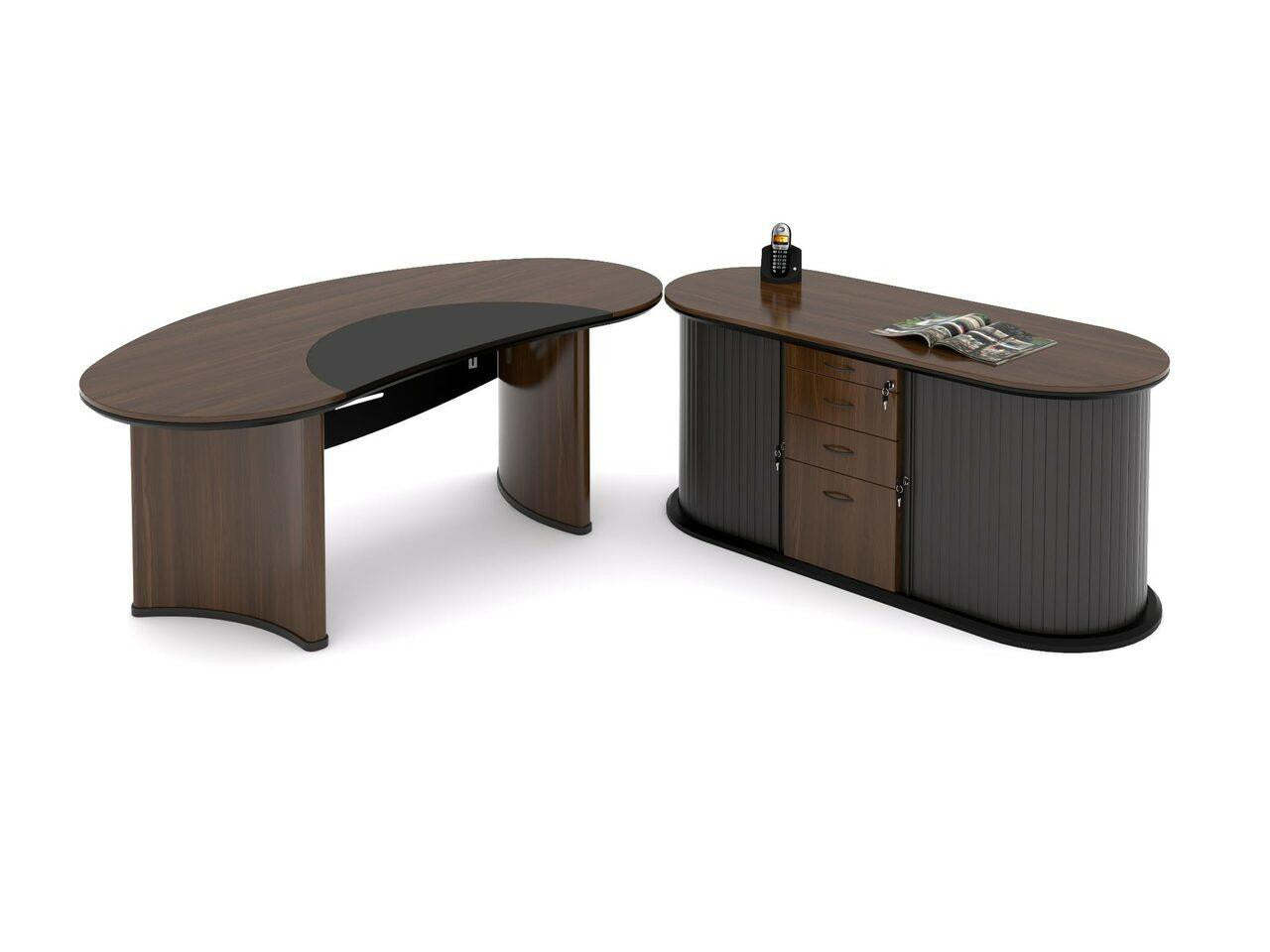 Orbit Executive Desk in Veneer Wood