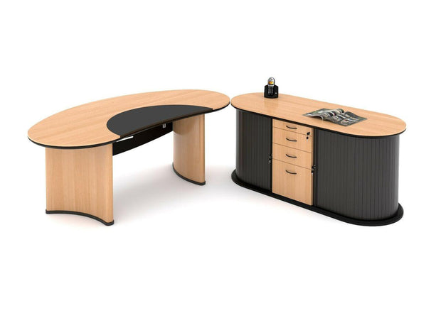 Orbit Executive Desk in Veneer Wood