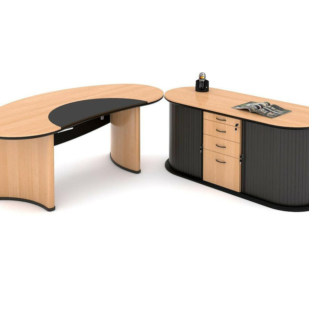 Orbit Executive Desk in Veneer Wood