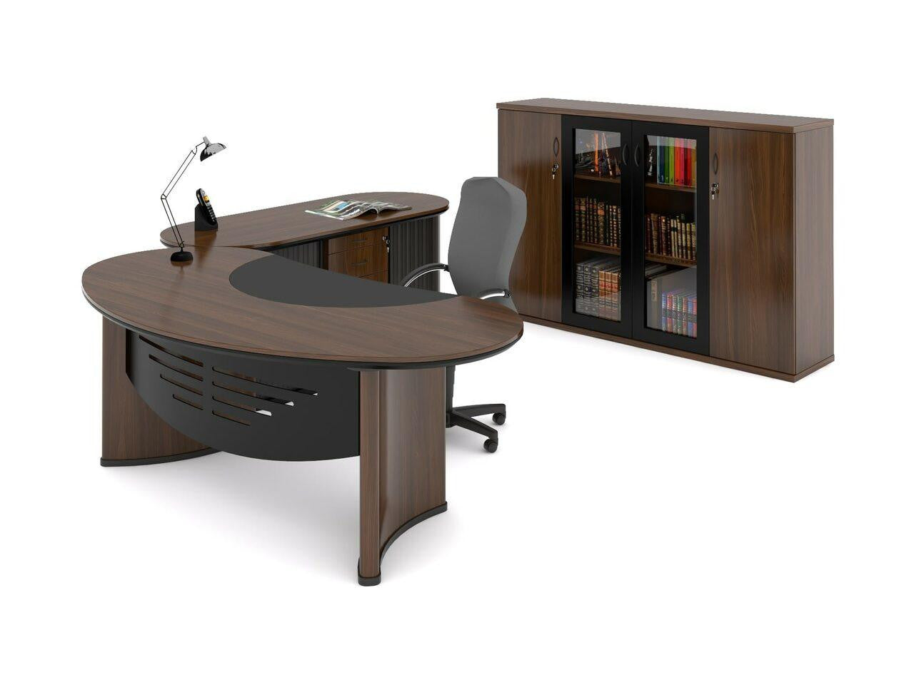 Orbit Executive Desk in Veneer Wood