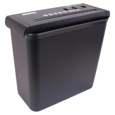 Paper Shredder (5 Sheet - 6.8 mm - Strip Cut - Low Security) S100, Black Compact Paper Shredder with a Top Slot for Shredding Documents.