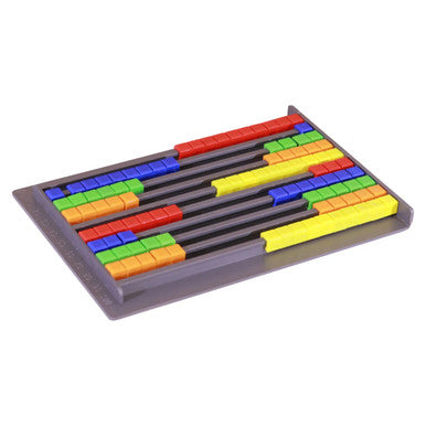 Parrot Abacus 100 Beads, Colourful Educational Counting and Math Learning Toy with 100 Vibrant Beads Arranged on Grey Rods in a Rectangular Black Plastic Frame.