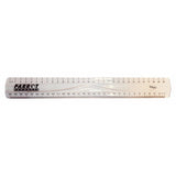 Parrot Flexible Ruler 30 cm Clear, Image Showing a Transparent Flexible Ruler with Measurement Markings in Inches and Centimeters.