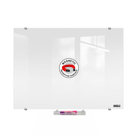 Parrot Products Magnetic Glass Whiteboard (1200*900mm) - Office Stock Group