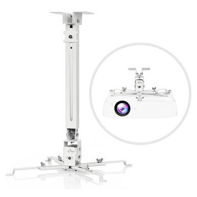 Parrot Projector Ceiling Mounting Bracket, 430 x 650 mm, OP0300, White Colour, Adjustable Ceiling Mount for Projectors with Secure Mounting Mechanism.
