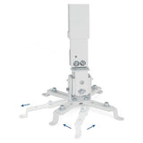 Parrot Projector Ceiling Mounting Bracket (430 x 650 mm), White Metal Frame with Adjustable Arms and Mounting Screws for Secure Ceiling Installation of Projectors.