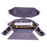 Part - Corner Standard Frame (Incl Screws and Plugs) AL3005, Open Grey Corner Frame with Screws and Plugs Inside for Furniture Assembly.