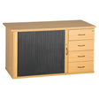 Pedenza Roller Door, 4 Drawer in Oak Melawood