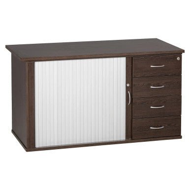 Pedenza Roller Door, 4 Drawer in Wenge Melawood