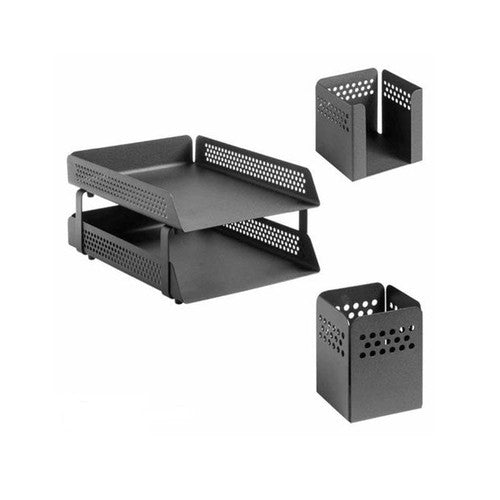 Perforated Steel Desk Set