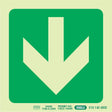 Photoluminescent 190MM Safety Sign – E23-Arrow Down