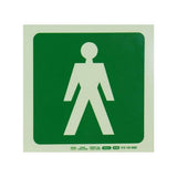 Photoluminescent 190MM Safety Sign – E26-Male Symbol