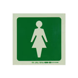 Photoluminescent 190MM Safety Sign – E27-Female Symbol