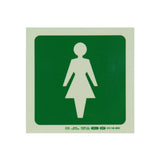 Photoluminescent 190MM Safety Sign - E27-Female Symbol