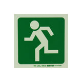 Photoluminescent 190MM Safety Sign – E28-Running Man Facing Left