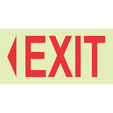 Photoluminescent 190MM Safety Sign – E4 Arrow Left Exit