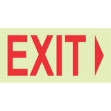 Photoluminescent 190MM Safety Sign - E5 Arrow Right Exit