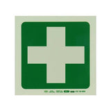 Photoluminescent 190MM Safety Sign – E7-Green Cross