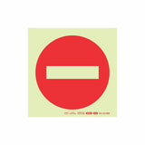 Photoluminescent 190mm Safety Sign - No Entry Symbol