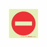Photoluminescent 190MM Saftey Sign – NO ENTRY Symbol