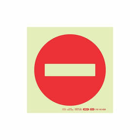 Photoluminescent 190MM Saftey Sign – NO ENTRY Symbol
