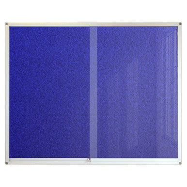 Pinning Display Case, 1200 x 900 mm Royal Blue Colour with Glass Front and Aluminium Frame.