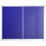 Pinning Display Case, 1200 x 900 mm Royal Blue Colour with Glass Front and Aluminium Frame.